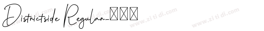 Districtside Regular字体转换